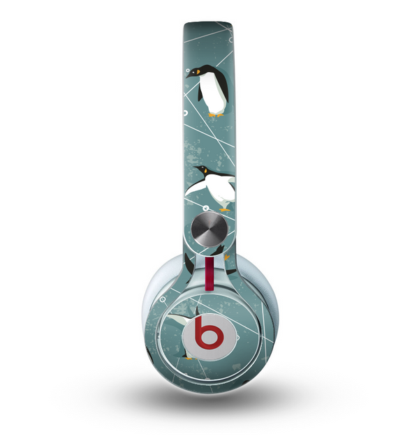 The Vintage Penguin Blue Collage Skin for the Beats by Dre Mixr Headphones