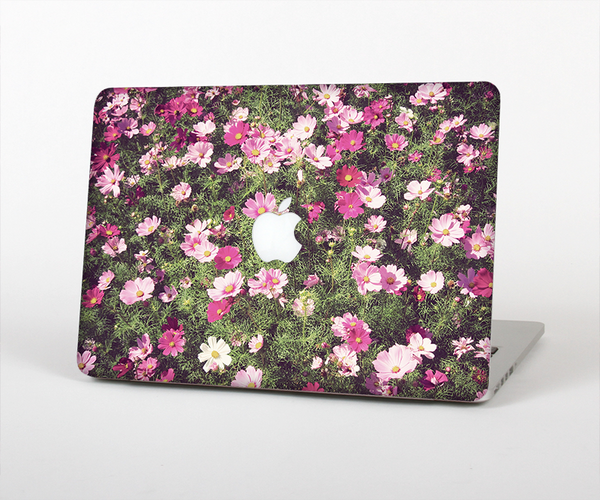 The Vintage Pink Floral Field Skin Set for the Apple MacBook Pro 13" with Retina Display