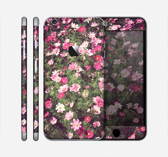The Vintage Pink Floral Field Skin for the Apple iPhone 6 Plus