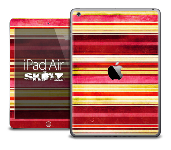 The Vintage Red Striped Skin for the iPad Air