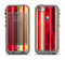 The Vintage Red & Yellow Grunge Striped Apple iPhone 5c LifeProof Fre Case Skin Set