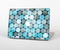 The Vintage Scratched Blue & Graytone Polka Skin Set for the Apple MacBook Pro 15" with Retina Display