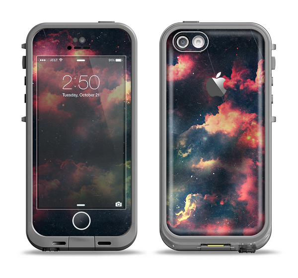The Vintage Stormy Sky Apple iPhone 5c LifeProof Fre Case Skin Set