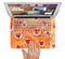 The Vintage Subtle Red and Orange Hearts Skin Set for the Apple MacBook Pro 13" with Retina Display