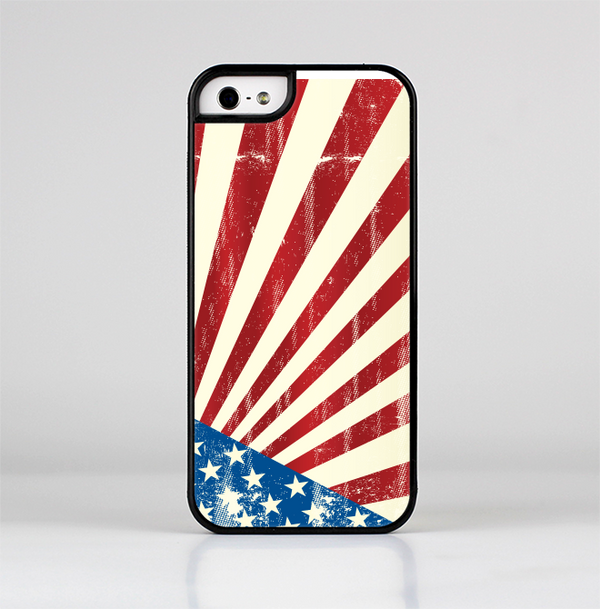 The Vintage Tan American Flag Skin-Sert for the Apple iPhone 5-5s Skin-Sert Case