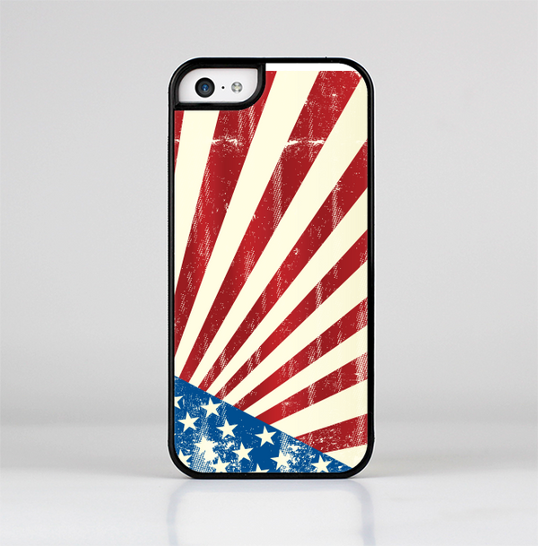 The Vintage Tan American Flag Skin-Sert for the Apple iPhone 5c Skin-Sert Case