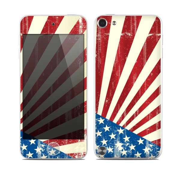 The Vintage Tan American Flag Skin for the Apple iPod Touch 5G