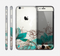 The Vintage Teal and Tan Abstract Floral Design Skin for the Apple iPhone 6
