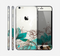 The Vintage Teal and Tan Abstract Floral Design Skin for the Apple iPhone 6 Plus