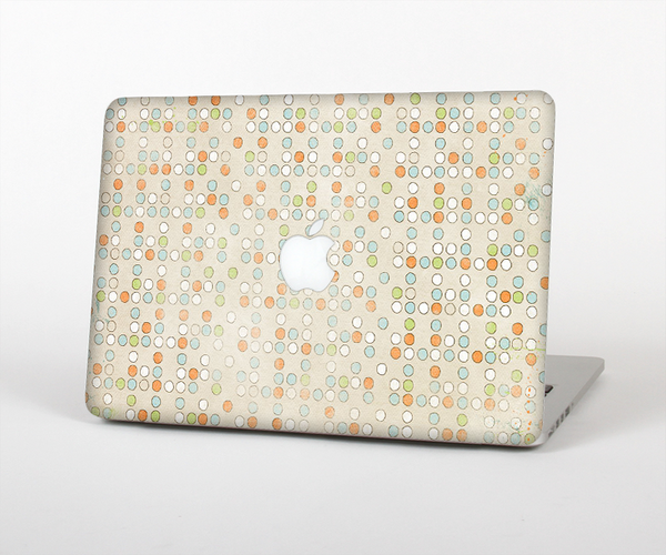 The Vintage Tiny Polka Dot Pattern Skin Set for the Apple MacBook Pro 13" with Retina Display