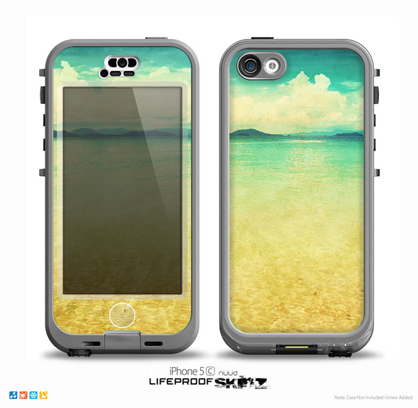 The Vintage Vibrant Beach Scene Skin for the iPhone 5c nüüd LifeProof Case