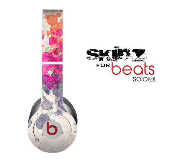 The Vintage WaterColor Droplets Skin for the Beats by Dre Solo-Solo HD Headphones
