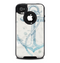 The Vintage White and Blue Anchor Illustration Skin for the iPhone 4-4s OtterBox Commuter Case