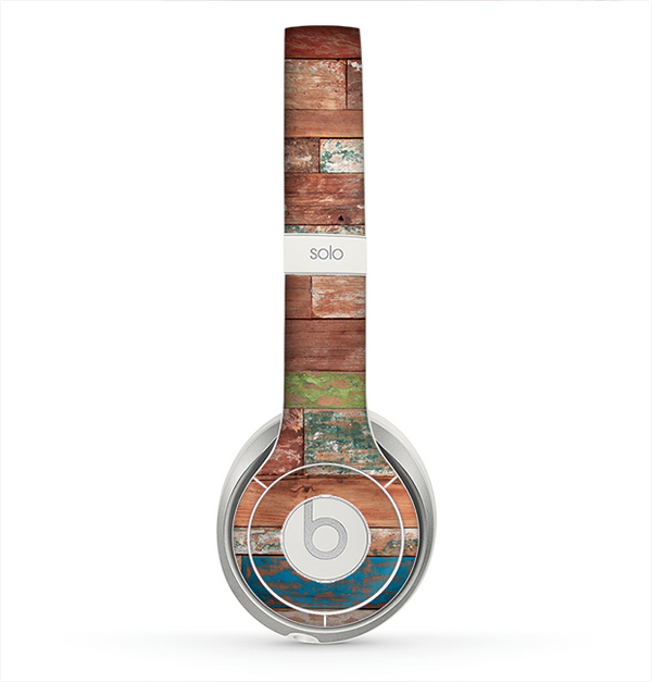 The Vintage Wood Planks Skin for the Beats by Dre Solo 2 Headphones