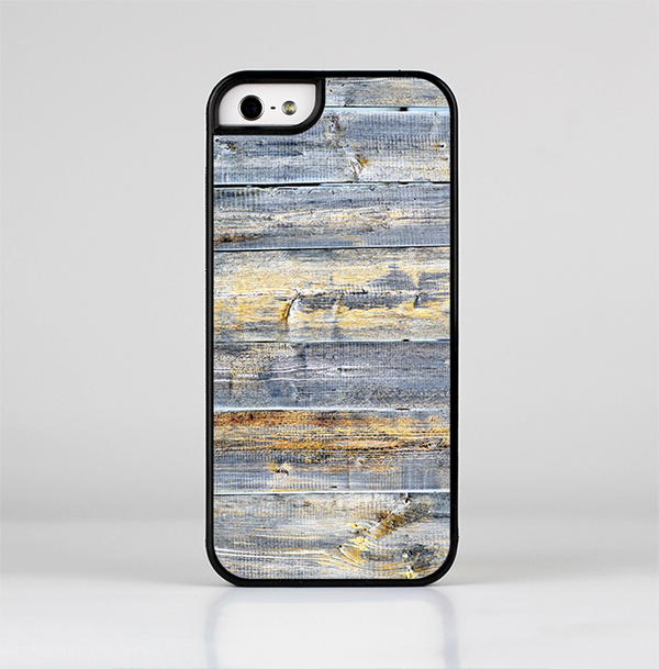 The Vintage Wooden Planks with Yellow Paint Skin-Sert for the Apple iPhone 5-5s Skin-Sert Case