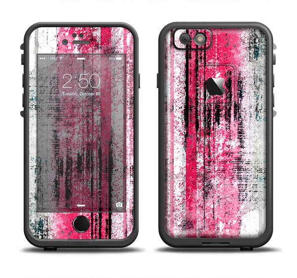 The Vintage Worn Pink Paint Apple iPhone 6 LifeProof Fre Case Skin Set