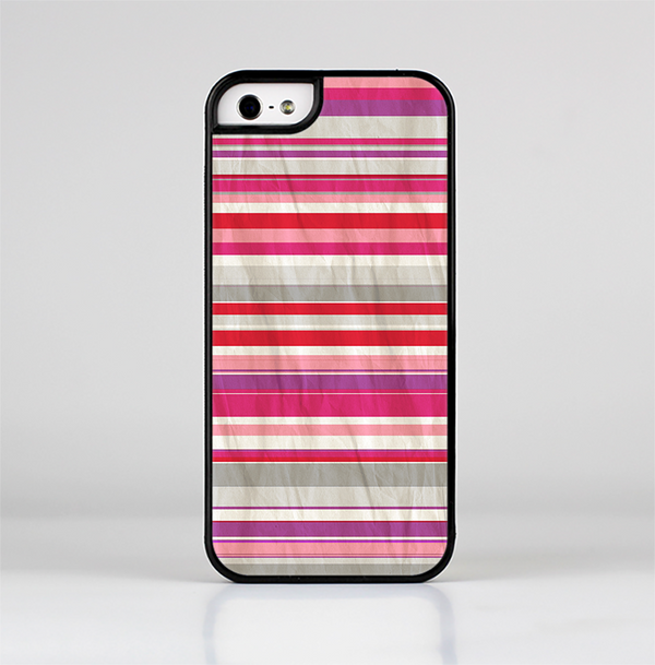The Vintage Wrinkled Color Tall Stripes Skin-Sert Case for the Apple iPhone 5/5s