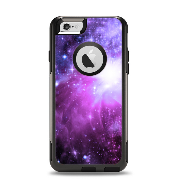 The Violet Glowing Nebula Apple iPhone 6 Otterbox Commuter Case Skin Set