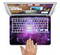 The Violet Glowing Nebula Skin Set for the Apple MacBook Pro 13" with Retina Display