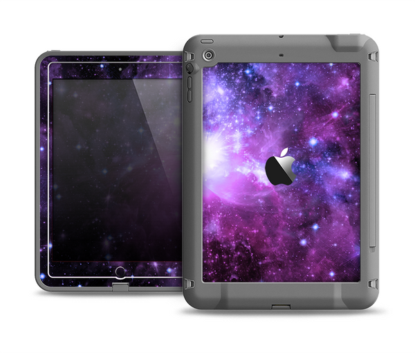 The Violet Glowing Nebula Apple iPad Mini LifeProof Fre Case Skin Set