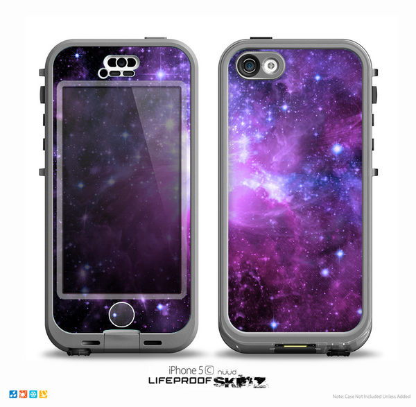 The Violet Glowing Nebula Skin for the iPhone 5c nüüd LifeProof Case