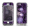 The Violet with Black Highlighted Spirals Apple iPhone 5-5s LifeProof Nuud Case Skin Set