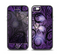 The Violet with Black Highlighted Spirals Skin Set for the iPhone 5-5s Skech Glow Case