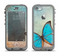 The Vivid Blue Butterfly On Textile Apple iPhone 5c LifeProof Nuud Case Skin Set