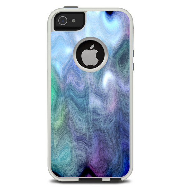 The Vivid Blue Sagging Painted Surface Skin For The iPhone 5-5s Otterbox Commuter Case