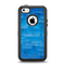 The Vivid Blue Techno Lines Apple iPhone 5c Otterbox Defender Case Skin Set