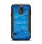 The Vivid Blue Techno Lines Samsung Galaxy S5 Otterbox Commuter Case Skin Set