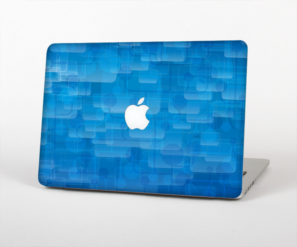 The Vivid Blue Techno Lines Skin Set for the Apple MacBook Pro 13" with Retina Display