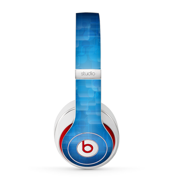 The Vivid Blue Techno Lines Skin for the Beats by Dre Studio (2013+ Version) Headphones