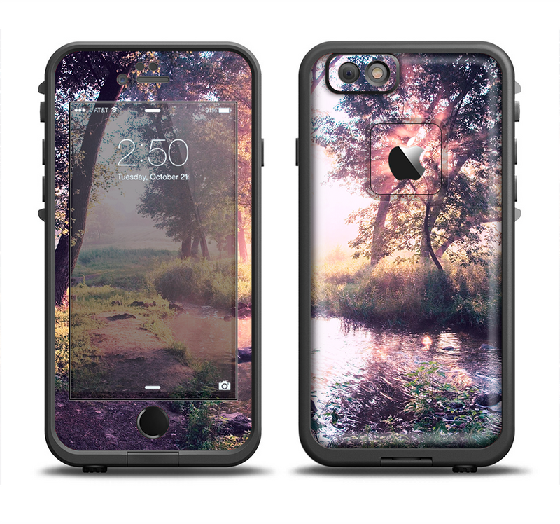 The Vivid Colored Forrest Scene Apple iPhone 6/6s Plus LifeProof Fre Case Skin Set