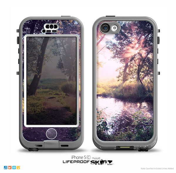 The Vivid Colored Forrest Scene Skin for the iPhone 5c nüüd LifeProof Case