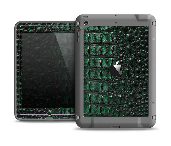 The Vivid Green Crocodile Skin Apple iPad Mini LifeProof Fre Case Skin Set