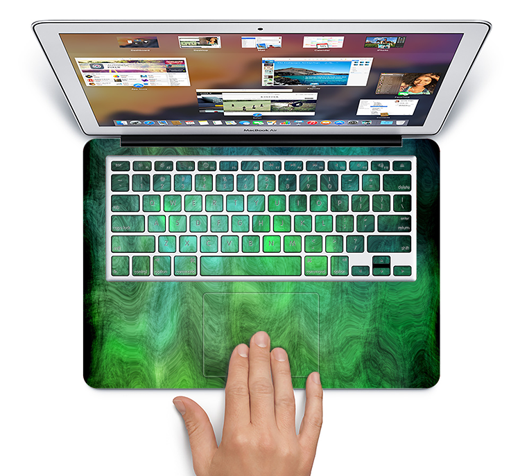 The Vivid Green Sagging Painted Surface Skin Set for the Apple MacBook Air 13"