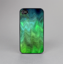 The Vivid Green Sagging Painted Surface Skin-Sert for the Apple iPhone 4-4s Skin-Sert Case