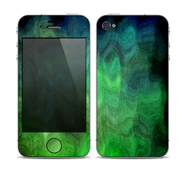 The Vivid Green Sagging Painted Surface Skin for the Apple iPhone 4-4s
