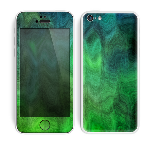 The Vivid Green Sagging Painted Surface Skin for the Apple iPhone 5c