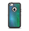 The Vivid Green Watercolor Panel Apple iPhone 5c Otterbox Defender Case Skin Set