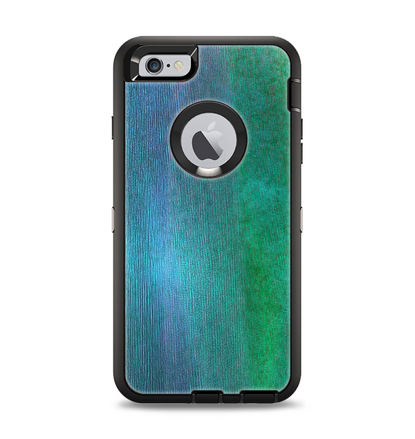 The Vivid Green Watercolor Panel Apple iPhone 6 Plus Otterbox Defender Case Skin Set