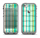 The Vivid Green and Yellow Woven Pattern Apple iPhone 5c LifeProof Fre Case Skin Set