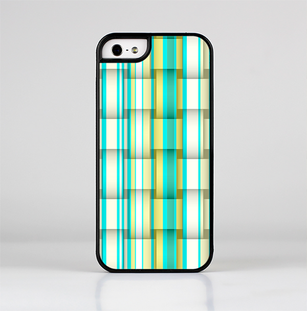 The Vivid Green and Yellow Woven Pattern Skin-Sert Case for the Apple iPhone 5/5s