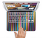 The Vivid Multicolored Stripes Skin Set for the Apple MacBook Pro 13" with Retina Display