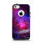 The Vivid Pink Galaxy Lights Apple iPhone 5c Otterbox Commuter Case Skin Set