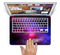 The Vivid Pink Galaxy Lights Skin Set for the Apple MacBook Pro 13" with Retina Display