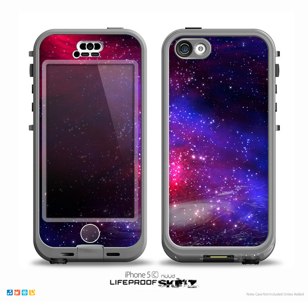 The Vivid Pink Galaxy Lights Skin for the iPhone 5c nüüd LifeProof Case
