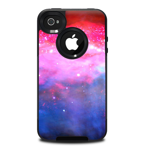 The Vivid Pink and Blue Space Skin for the iPhone 4-4s OtterBox Commuter Case