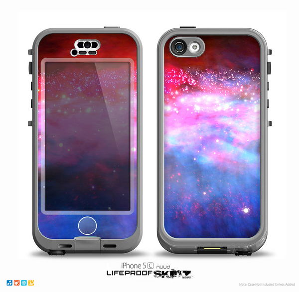 The Vivid Pink and Blue Space Skin for the iPhone 5c nüüd LifeProof Case